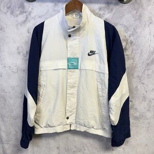 Vintage 90s Nike Challenge Court Tennis Jacket Mens Medium White Windbreaker Zip